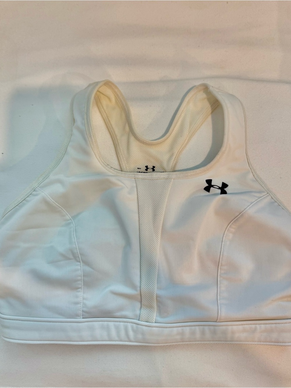 Under Armour White Racerback High-Support Sports Bra